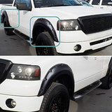 Spec-D Tuning 4PC Front + Rear Smooth Paintable Pocket Rivet Style Fender Flares Compatible with 2004-2008 Ford F150 Styleside